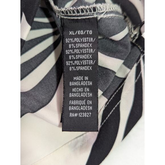 Good Vibes by Drill Size XL Black & White Hawaiian Button Up Short Sleeve Shirt - Picture 6 of 12